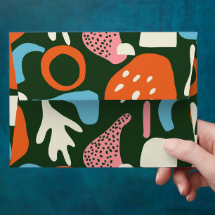 Unique Abstract Retro Colourful Shapes Pattern  Envelope