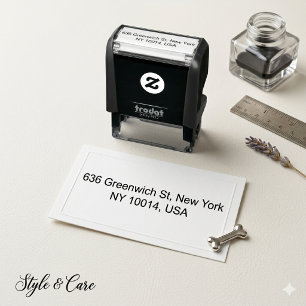 Unique Address Self-Inking Stamp for Envelopes