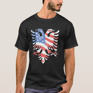Unique Albanian American Flag Albania America Prid T-Shirt