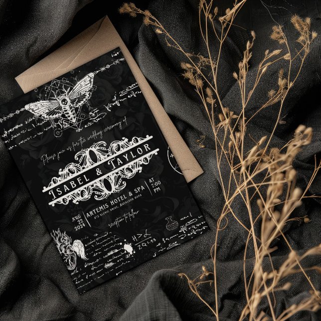 Unique Alchemy Gothic Wedding Invitation (Creator Uploaded)