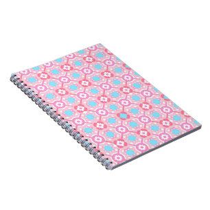 Unique and cute flower check notebook
