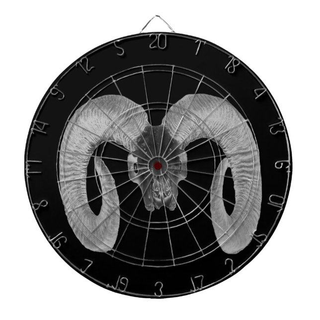 unique and handmade  goat skull dartboard (Front)