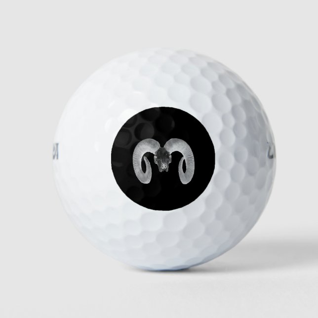unique and handmade  goat skull golf balls (Front)