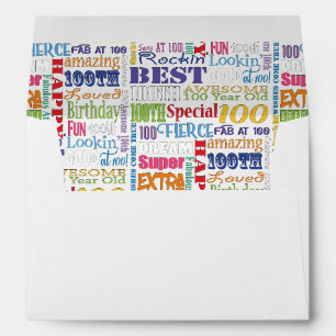 Unique And Special 100th Birthday Party Gifts Envelope