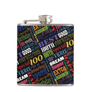 Unique And Special 100th Birthday Party Gifts Hip Flask
