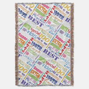 Unique And Special 100th Birthday Party Gifts Throw Blanket
