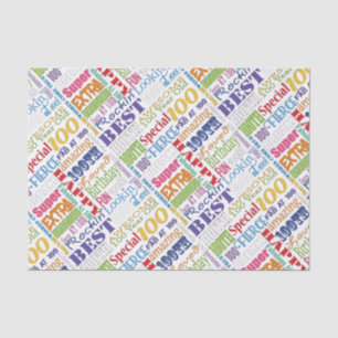 Unique And Special 100th Birthday Party Gifts Tissue Paper