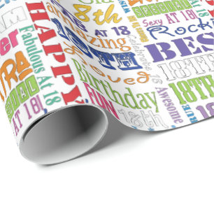 Unique And Special 18th Birthday Party Gifts Wrapping Paper