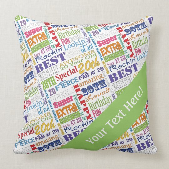 Unique And Special 20th Birthday Party Gifts Cushion
