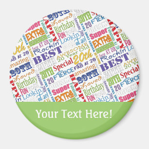 Unique And Special 20th Birthday Party Gifts Magnet