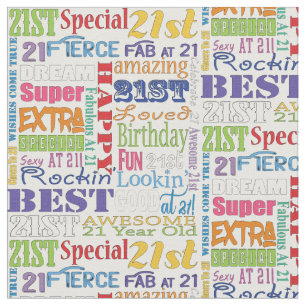 Unique And Special 21st Birthday Party Gifts Fabric
