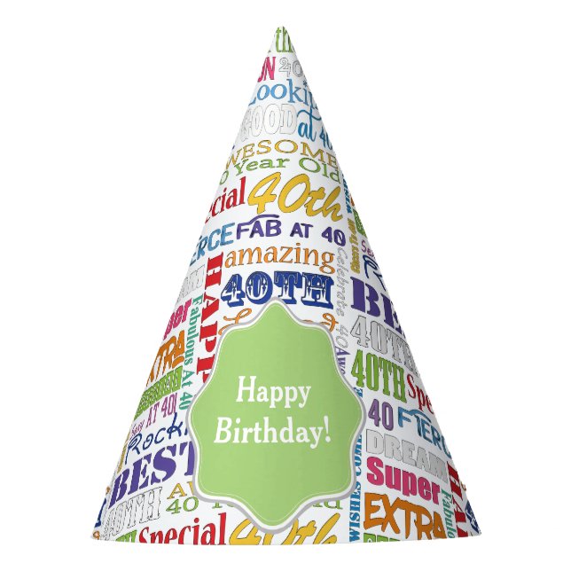 Unique And Special 40th Birthday Party Gifts Hat (Front)