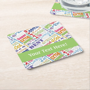 Unique And Special 40th Birthday Party Gifts Square Paper Coaster