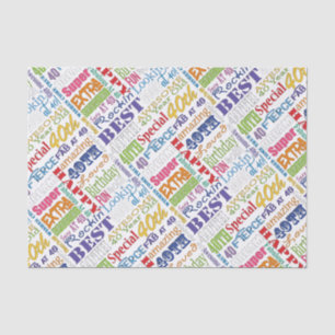 Unique And Special 40th Birthday Party Gifts Tissue Paper