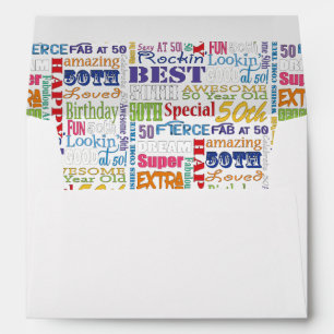 Unique And Special 50th Birthday Party Gifts Envelope