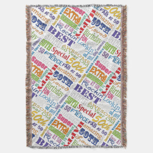 Unique And Special 50th Birthday Party Gifts Throw Blanket