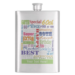 Unique And Special 60th Birthday Party Gifts Hip Flask
