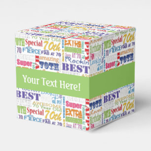Unique And Special 70th Birthday Party Gifts Favour Box