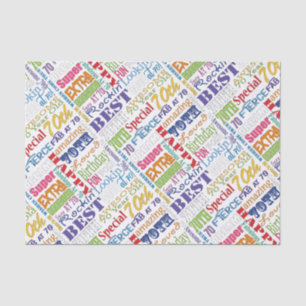 Unique And Special 70th Birthday Party Gifts Tissue Paper