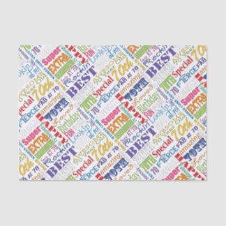 Unique And Special 70th Birthday Party Gifts Tissue Paper