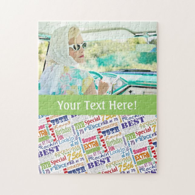 Unique And Special 75th Birthday Party Gifts Jigsaw Puzzle (Vertical)