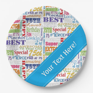 Unique And Special 75th Birthday Party Gifts Paper Plate