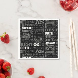 Unique And Special 80th Birthday Party Gifts Napkin