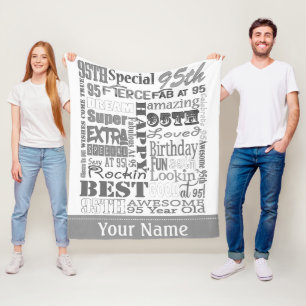Unique And Special 95th Birthday Party Gifts Fleece Blanket