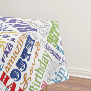 Unique And Special 95th Birthday Party Gifts Tablecloth