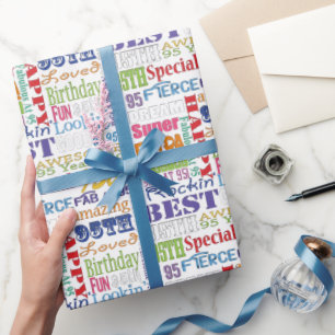 Unique And Special 95th Birthday Party Gifts Wrapping Paper