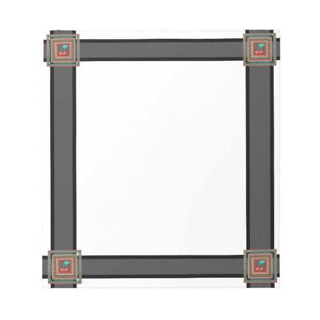 Unique Art Notepad - Cherries - Erin Brie Art (Front)