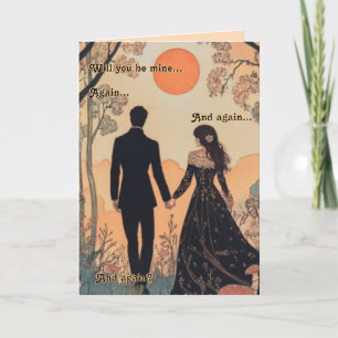Unique Art Nouveau Will You Be Mine Valentine's Holiday Card