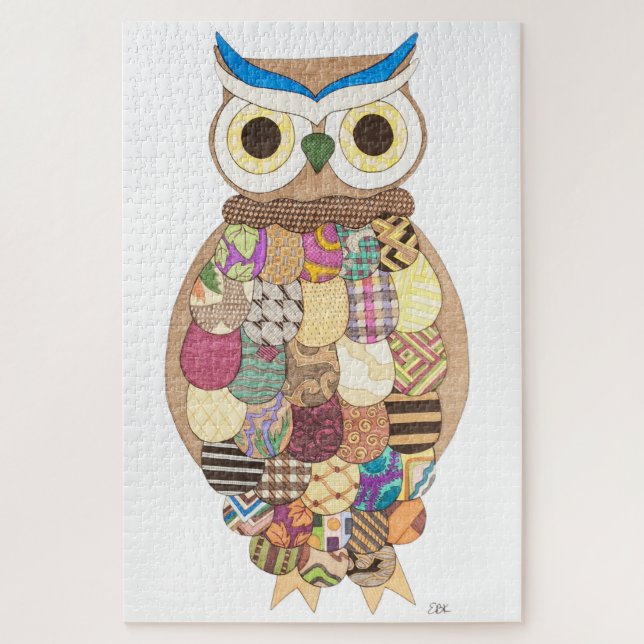 Unique Art Puzzle - Large Owl #1  (Vertical)