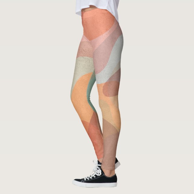 Unique Artistic Leggings with Vivid Colour Pattern (Left)