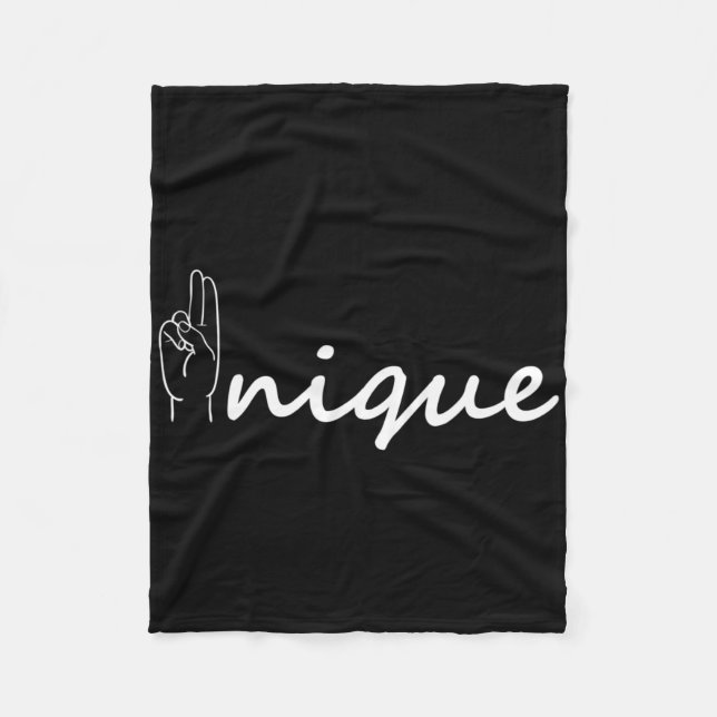 Unique Asl Alphabet American Sing Language Asl Tea Fleece Blanket (Front)