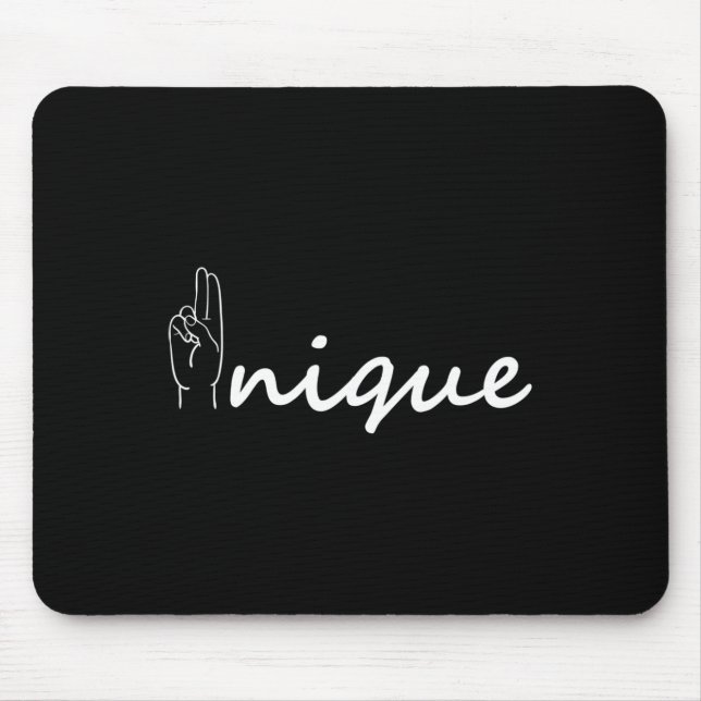 Unique ASL Alphabet American Sing Language ASL Tea Mouse Pad (Front)