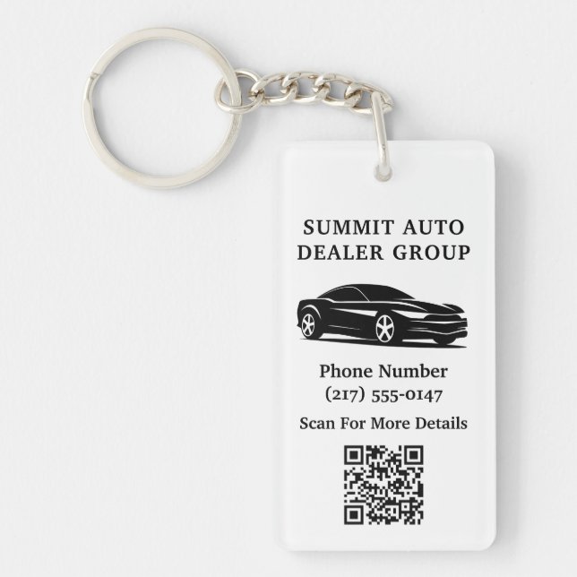 Unique Auto Repair or Auto Dealer Promotional Key Ring (Front)