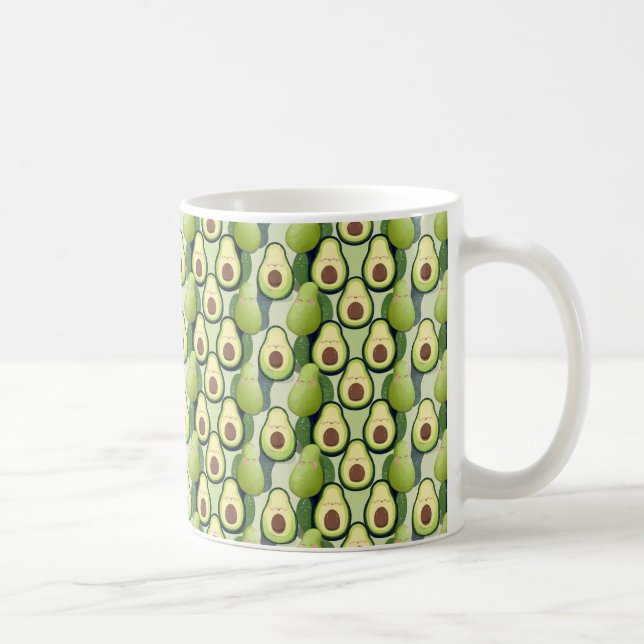Unique Avocado Themed Design Coffee Mug (Right)
