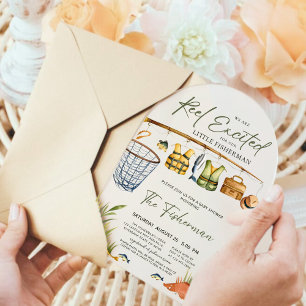 Unique Baby Shower Acrylic Invite Fishing Theme Acrylic Invitations