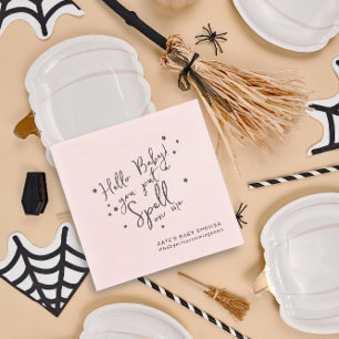 Unique Baby Spell Halloween Pink Baby Shower Paper Napkin