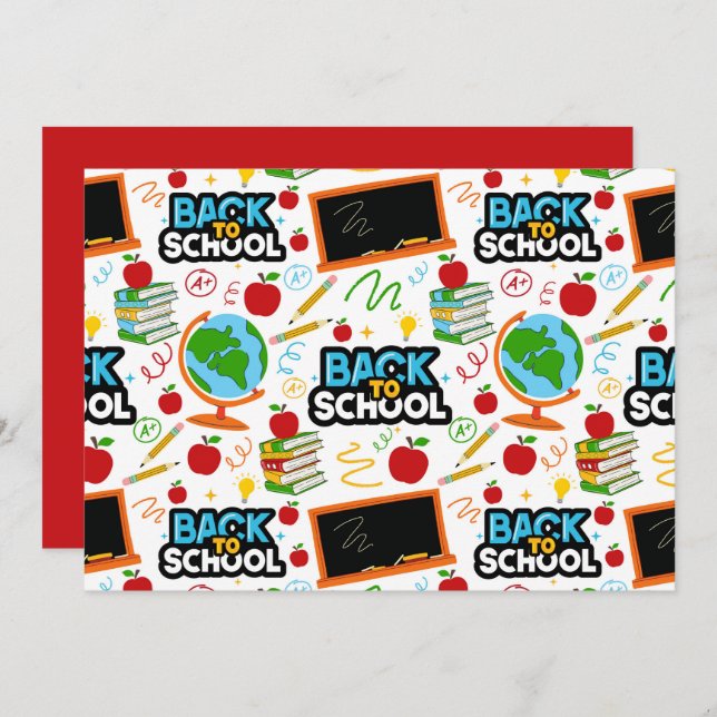 Unique Back to School Note Card (Front/Back)