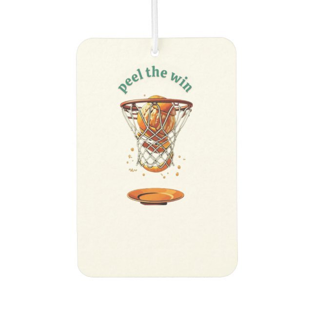 Unique basketball lover gifts peel the win car air freshener (Front)