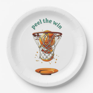 Unique basketball lover gifts peel the win paper plate