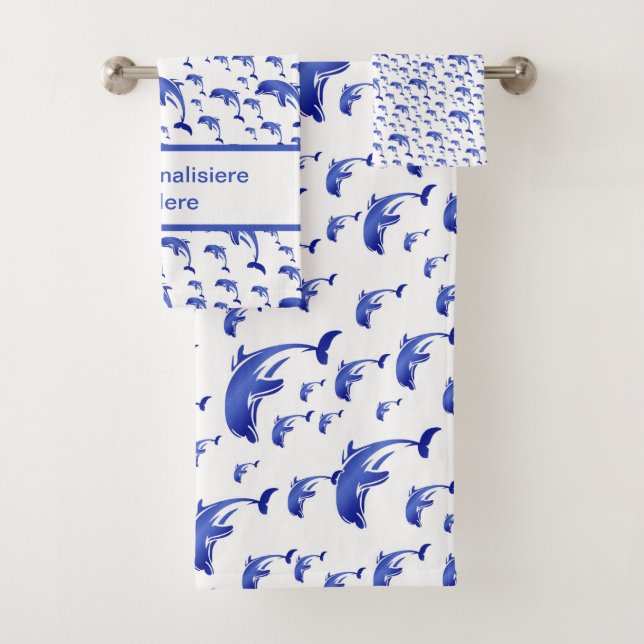 unique, beautiful, colourful, painted pattern a gr bath towel set (Insitu)