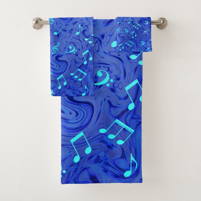 unique, beautiful, colourful, painted pattern a gr bath towel set (Insitu)