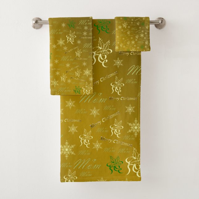 unique, beautiful, colourful, painted pattern a gr bath towel set (Insitu)