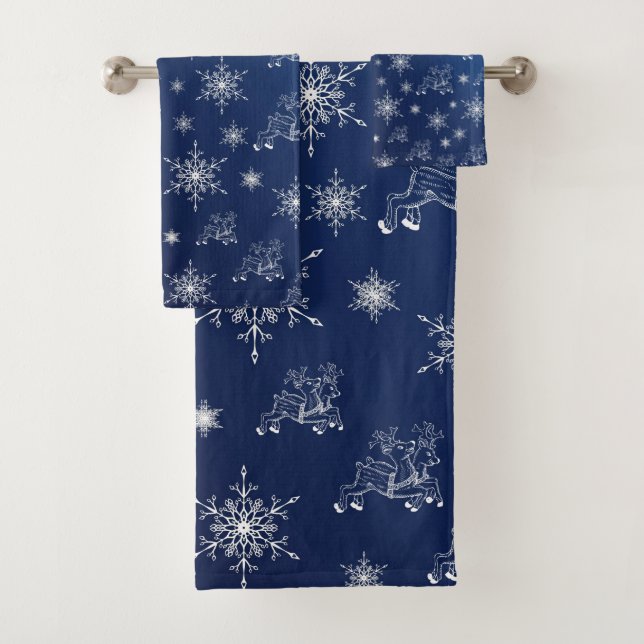 unique, beautiful, colourful, painted pattern a gr bath towel set (Insitu)