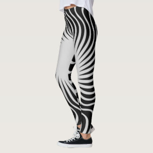 Unique beautiful zebra pattern design leggings