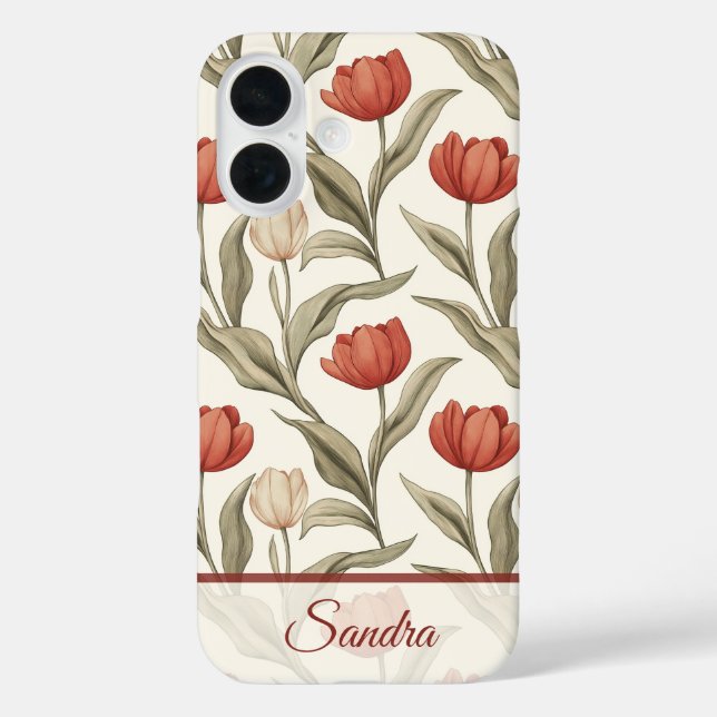 Unique Best Friend Gift Tulip Custom Case-Mate iPhone Case (Back)