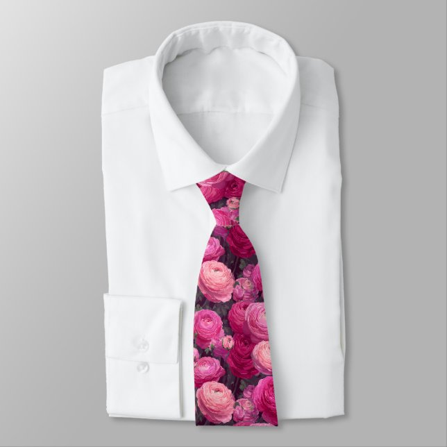 Unique Best Gifts For Men Ranunculus Tie (Tied)